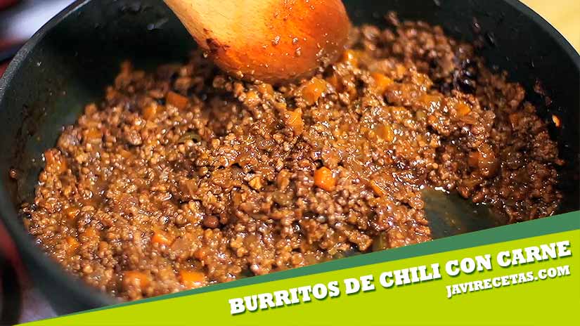 Burritos Mexicanos de Chili con Carne - Javi Recetas